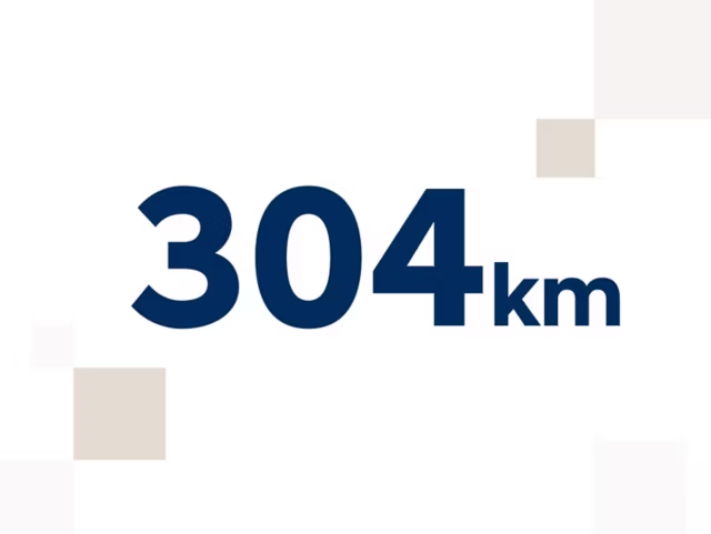 304 km på 15 minuter